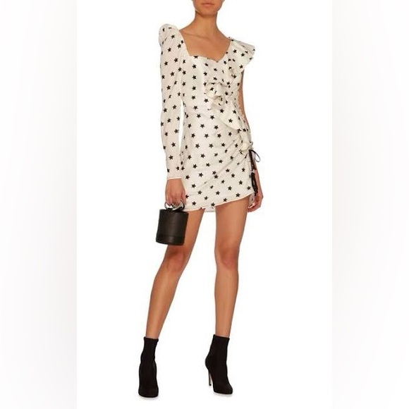 Self-Portrait Cream and Black Star Midi Dress - Picture 10 of 13